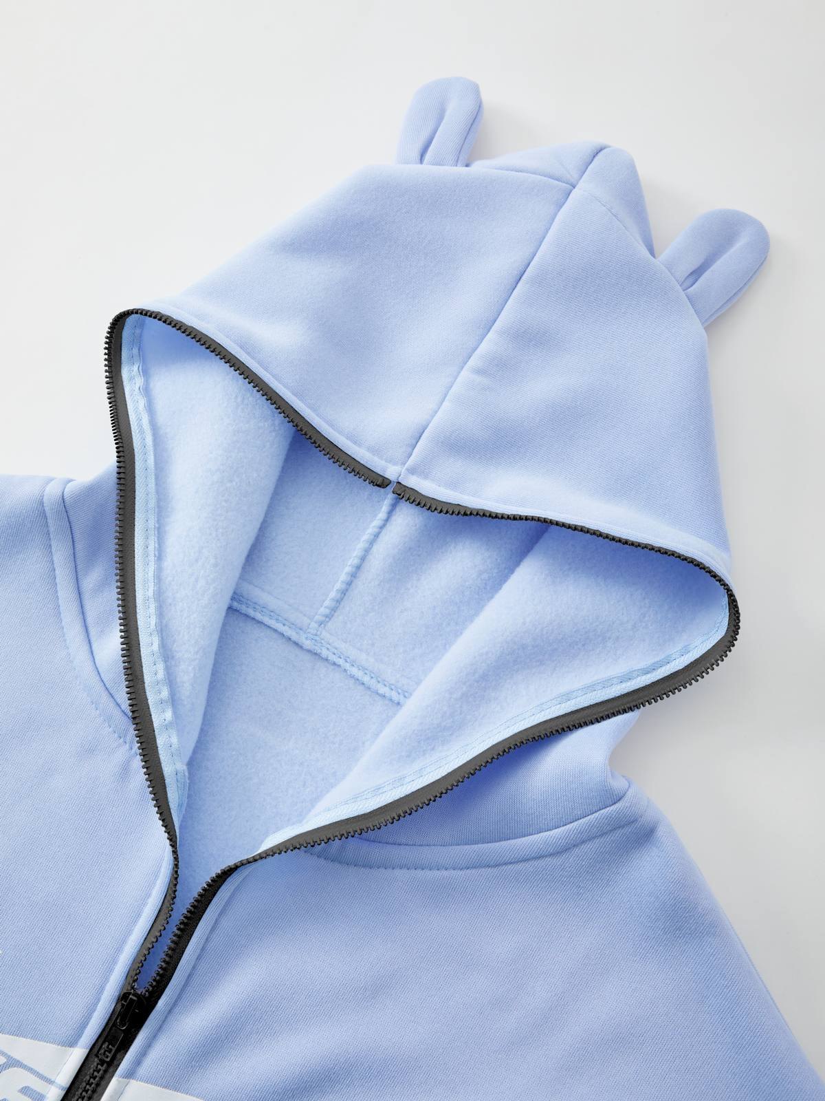Kapuzenpullover mit Reißverschluss und Ohrendesign-1